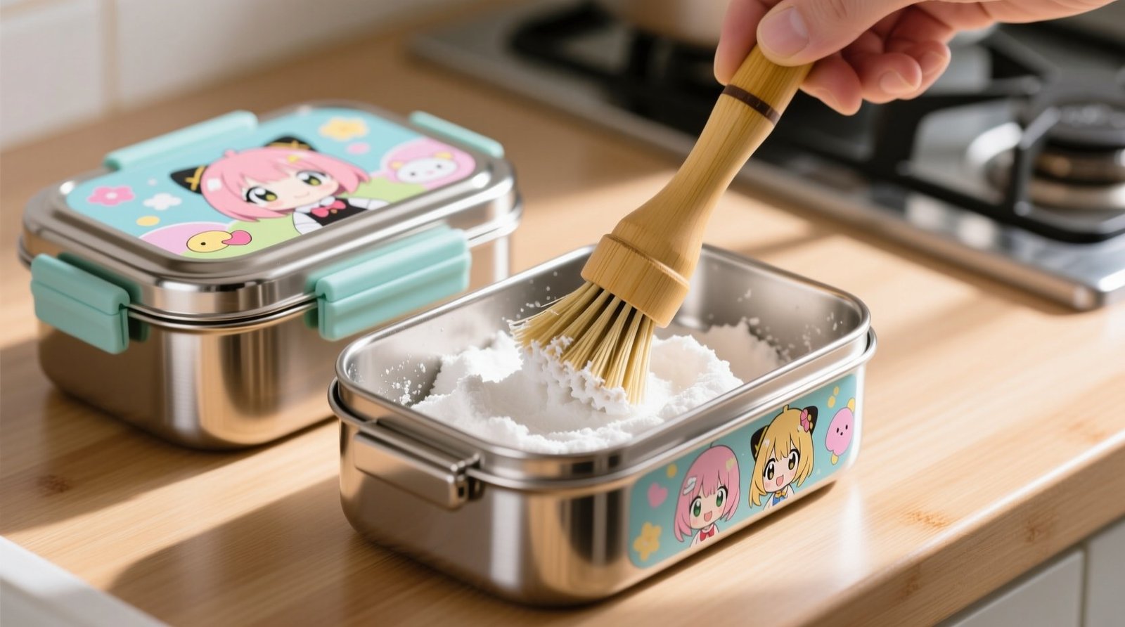 Eco friendly cleaning stainless steel bento boxes.jpg