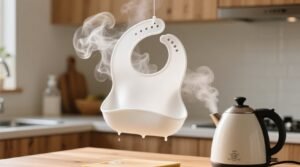 Eco friendly cleaning steam sanitize silicone bibs.jpg