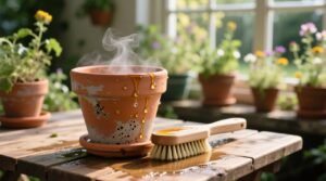 Eco friendly cleaning terracotta pots with apple cider vinegar.jpg