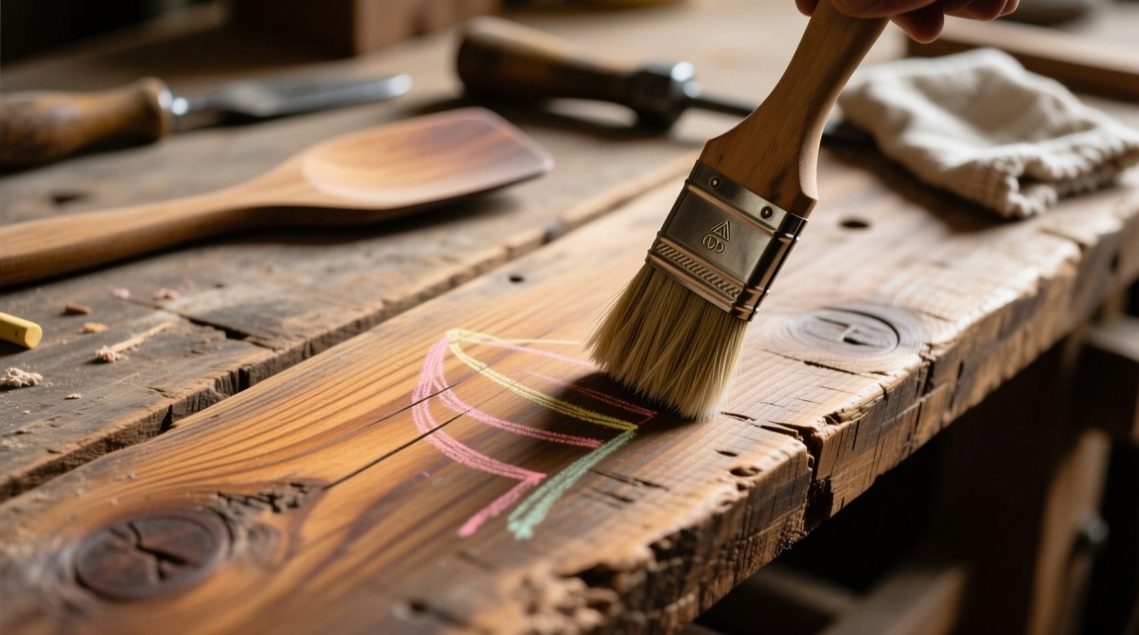 Eco friendly crayon removal on reclaimed wood.jpg