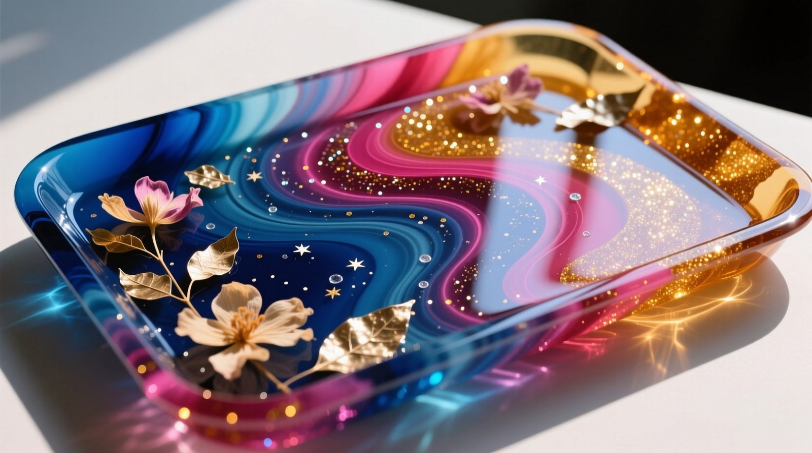 Epoxy Resin Turns a Cheap Serving Tray into a One of a Kind