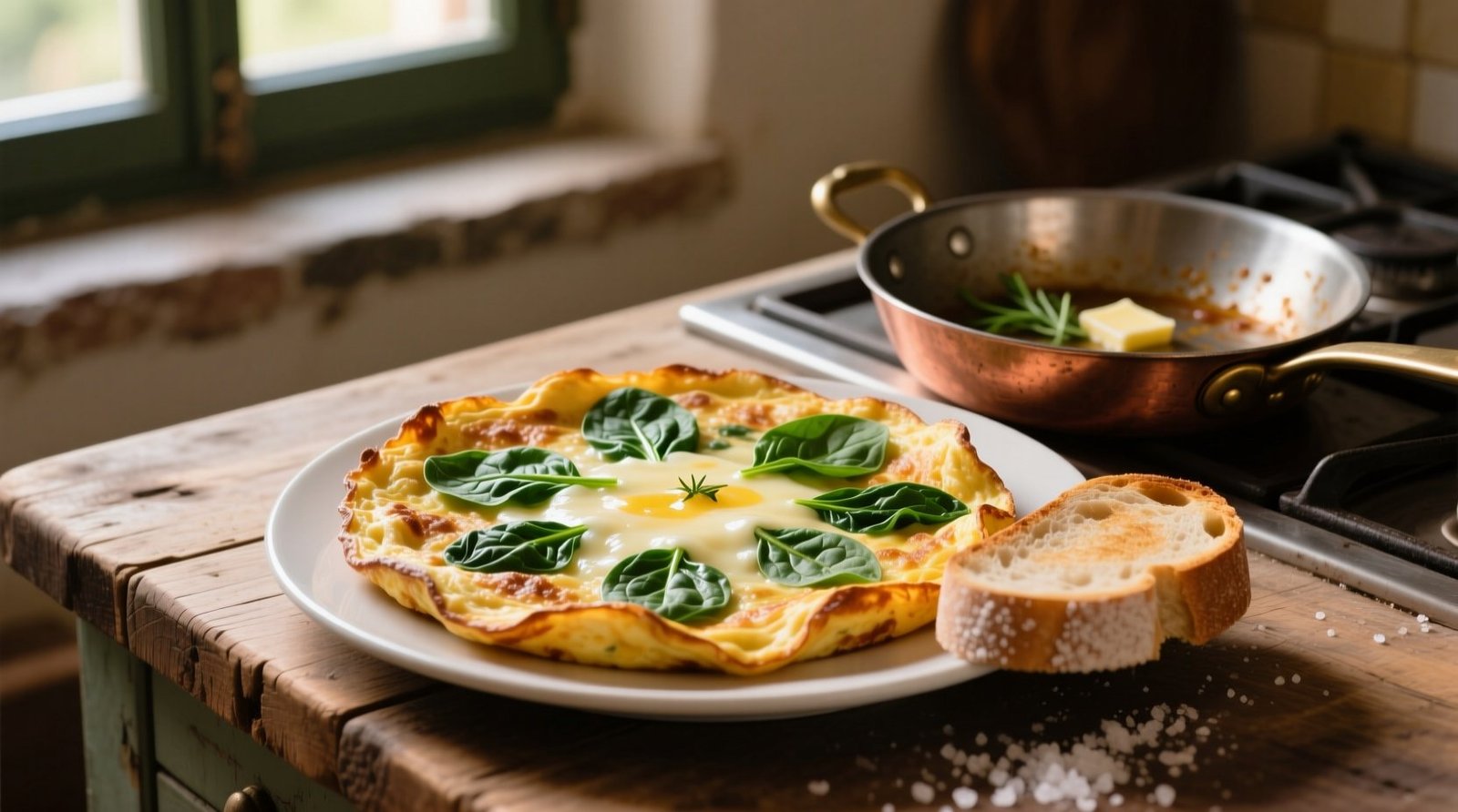 Florentine omelette spinach and cheese science backed kitchen hacks.jpg
