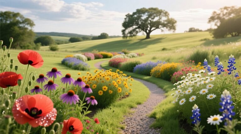 Flower beds texas design plants care for hot dry climates.jpg