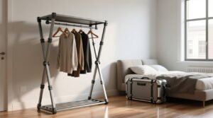 Foldable garment rack worth it for renters.jpg