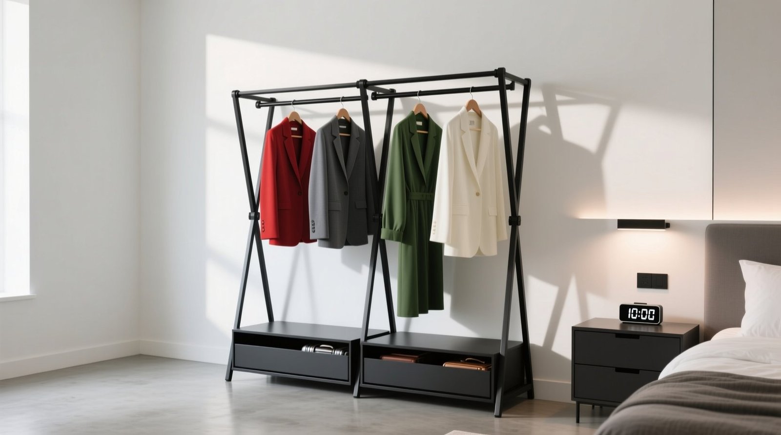 Foldable garment racks closet organization tips.jpg