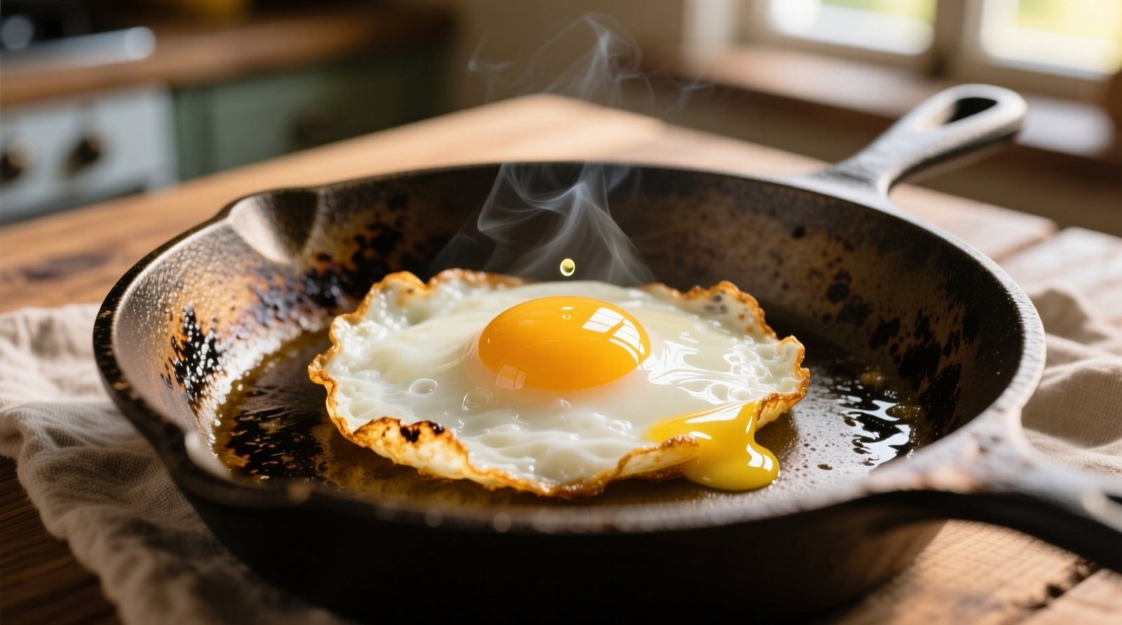 For Perfectly Cooked Sunny Side Up Eggs Fry First and Cover