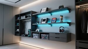 Gaming gear closet stream ready organization.jpg