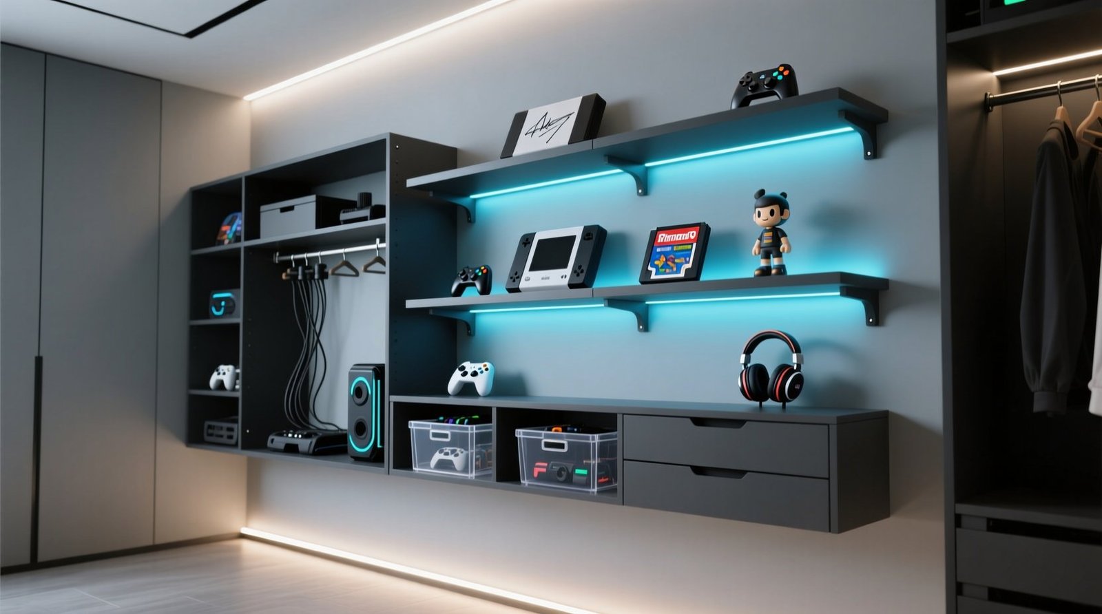 Gaming gear closet stream ready organization.jpg