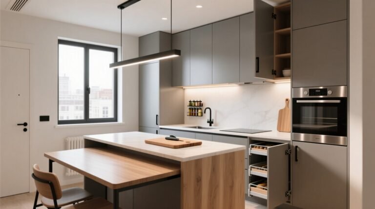 Get better use out of a small kitchen by keeping the counter clear.jpg