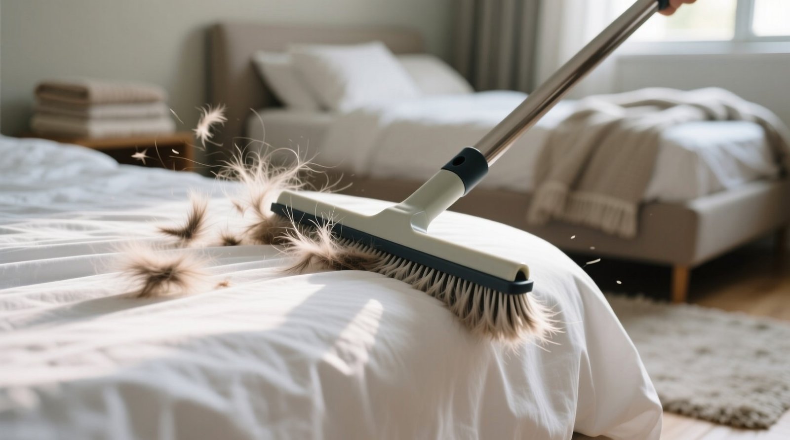 Get pet hair out of your bed fast with a squeegee science backed method.jpg