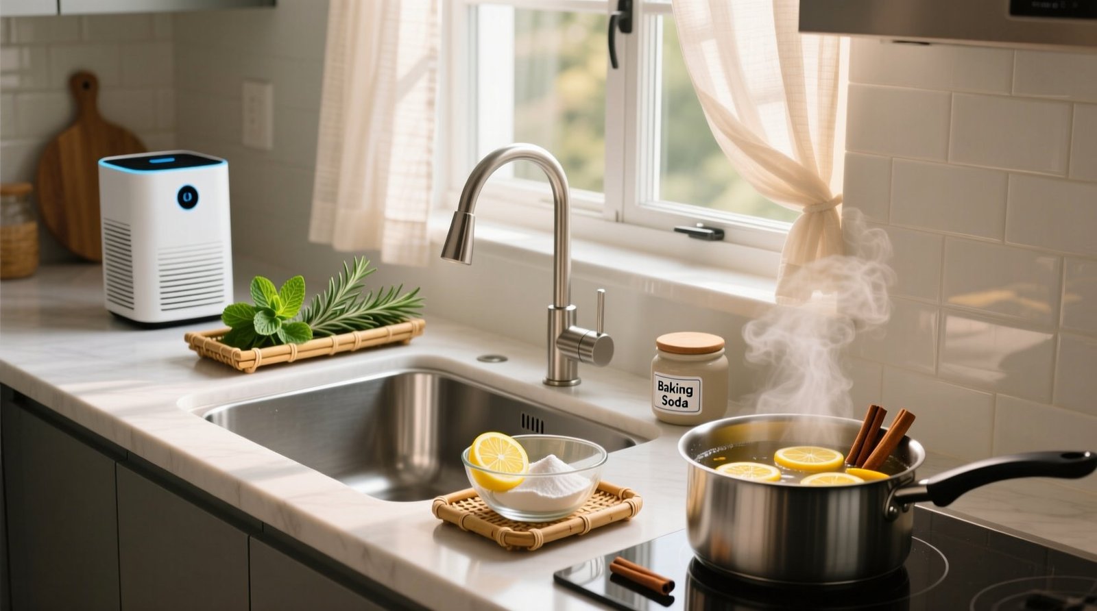 Get rid of strong kitchen smells with these easy tricks.jpg