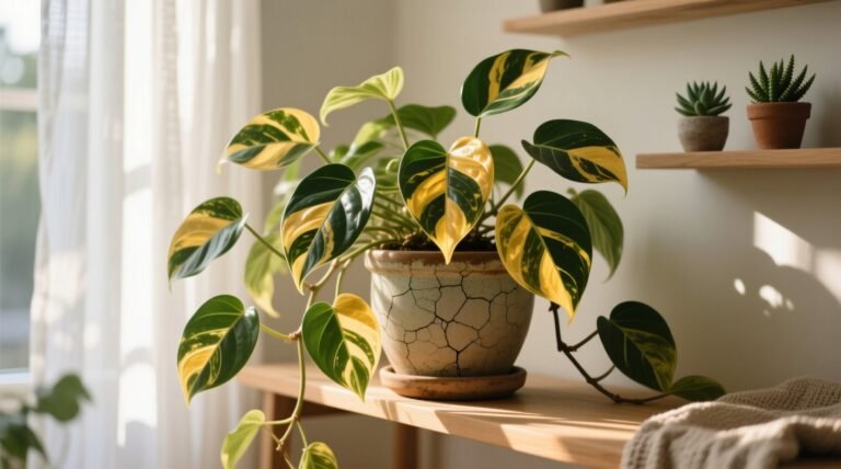 Golden variegated pothos care light water propagation guide.jpg
