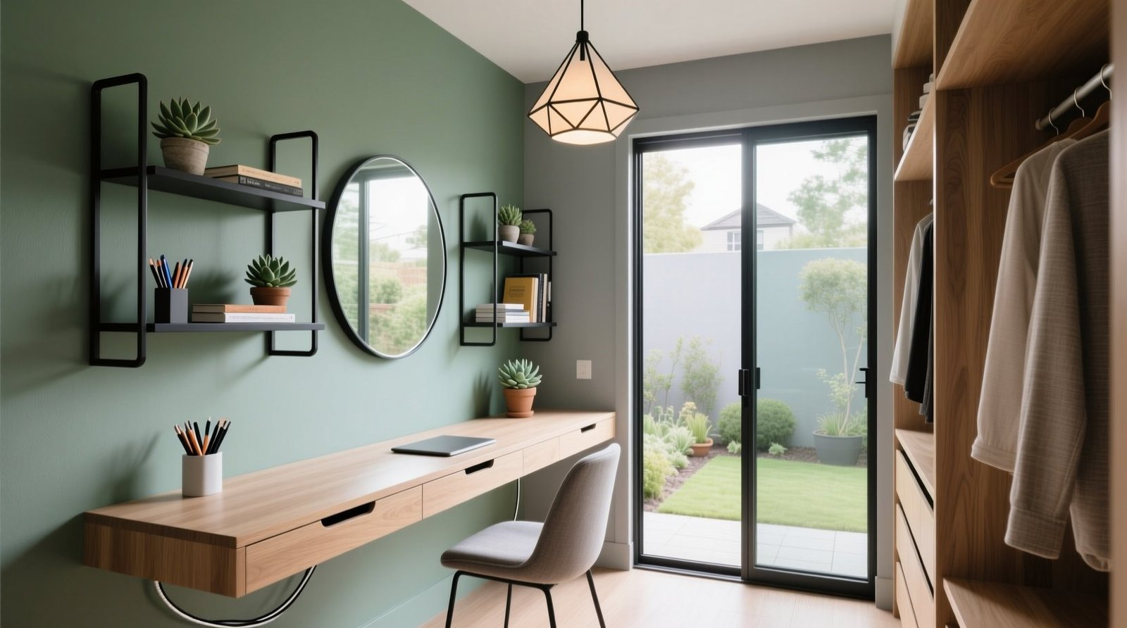 Green and grey closet workspace makeover functional sustainable.jpg