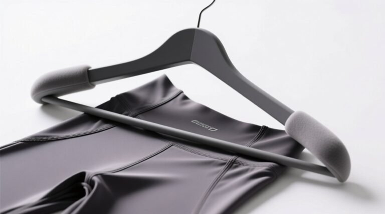 Hanging leggings on padded hangers extends elastic life.jpg