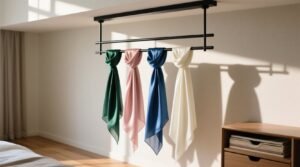 Hanging scarf organizer vs drawer stack for silk scarves.jpg