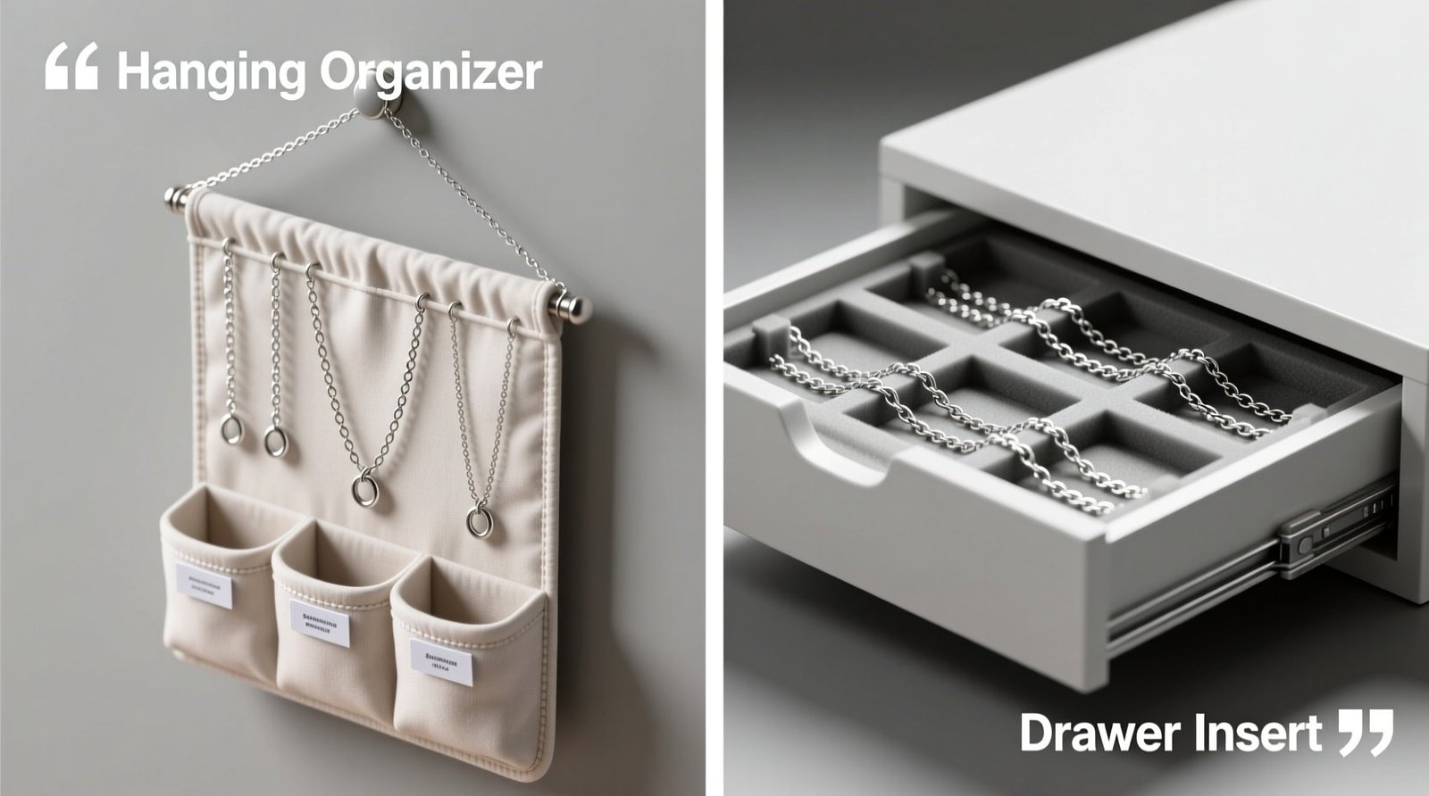 Hanging vs drawer jewelry organizer for chains.jpg