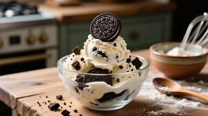 Homemade oreo ice cream recipe no churn no machine no ice crystals.jpg