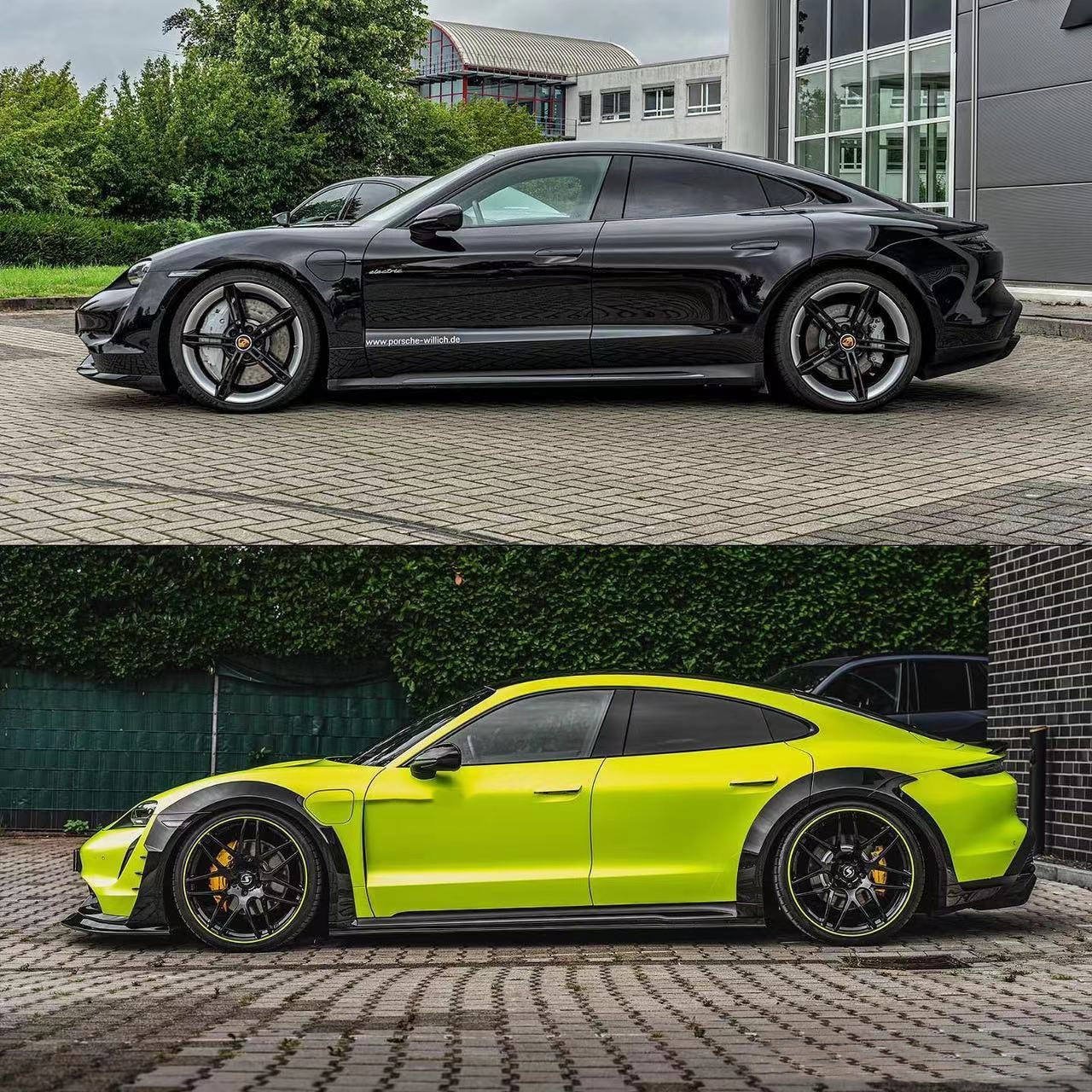 How to choose a front bumper lip spoiler splitter for taycan in real carbon fiber.jpg