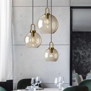 How to choose a hanging lamp pendant nordic modern style e27 clear glass small brass.jpg
