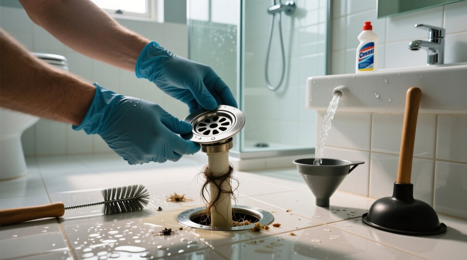 How to clean a shower drain eco friendly non toxic effective.jpg