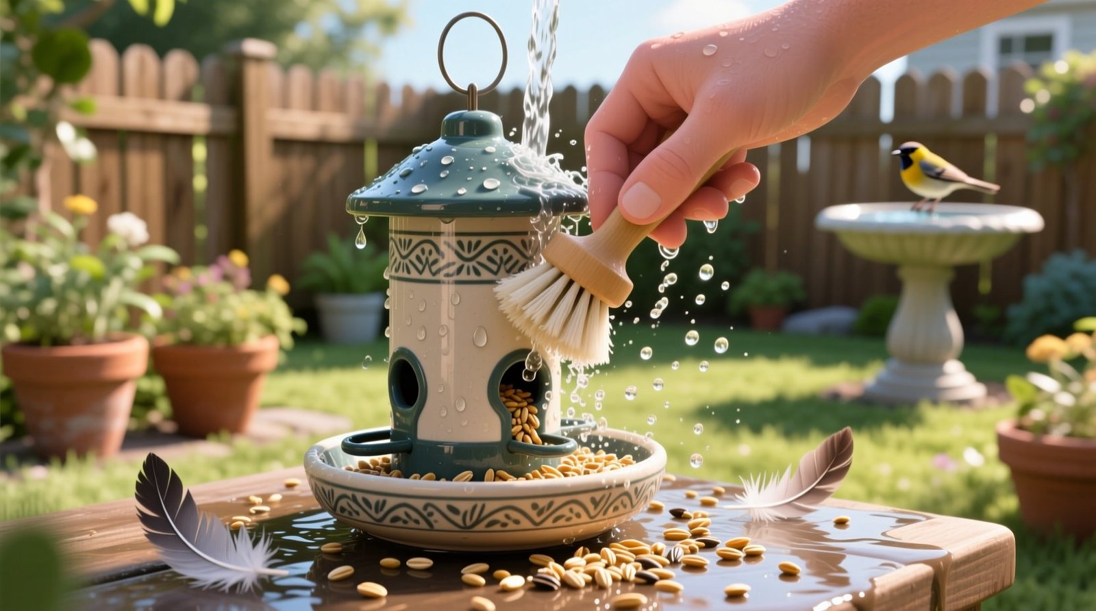 How to clean bird feeders non toxic bird safe eco effective method.jpg