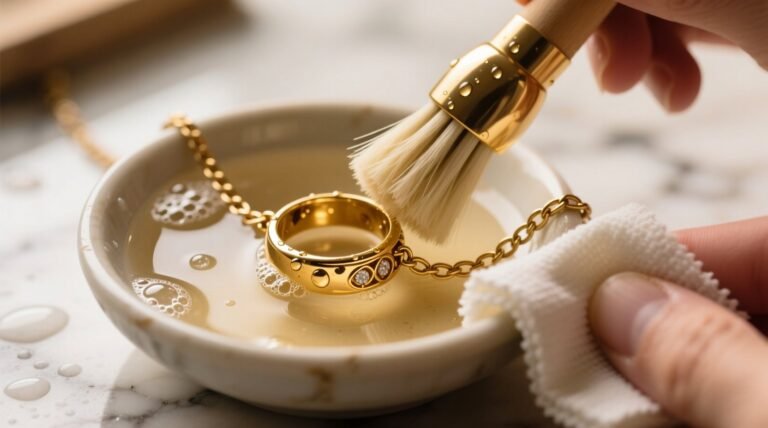 How to clean gold jewelry safe non toxic material safe methods.jpg