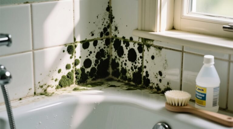 How to clean mold from tub tile and grout corners without toxic chemicals.jpg