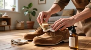 How to clean suede shoes boots science backed protocol no water immersion.jpg