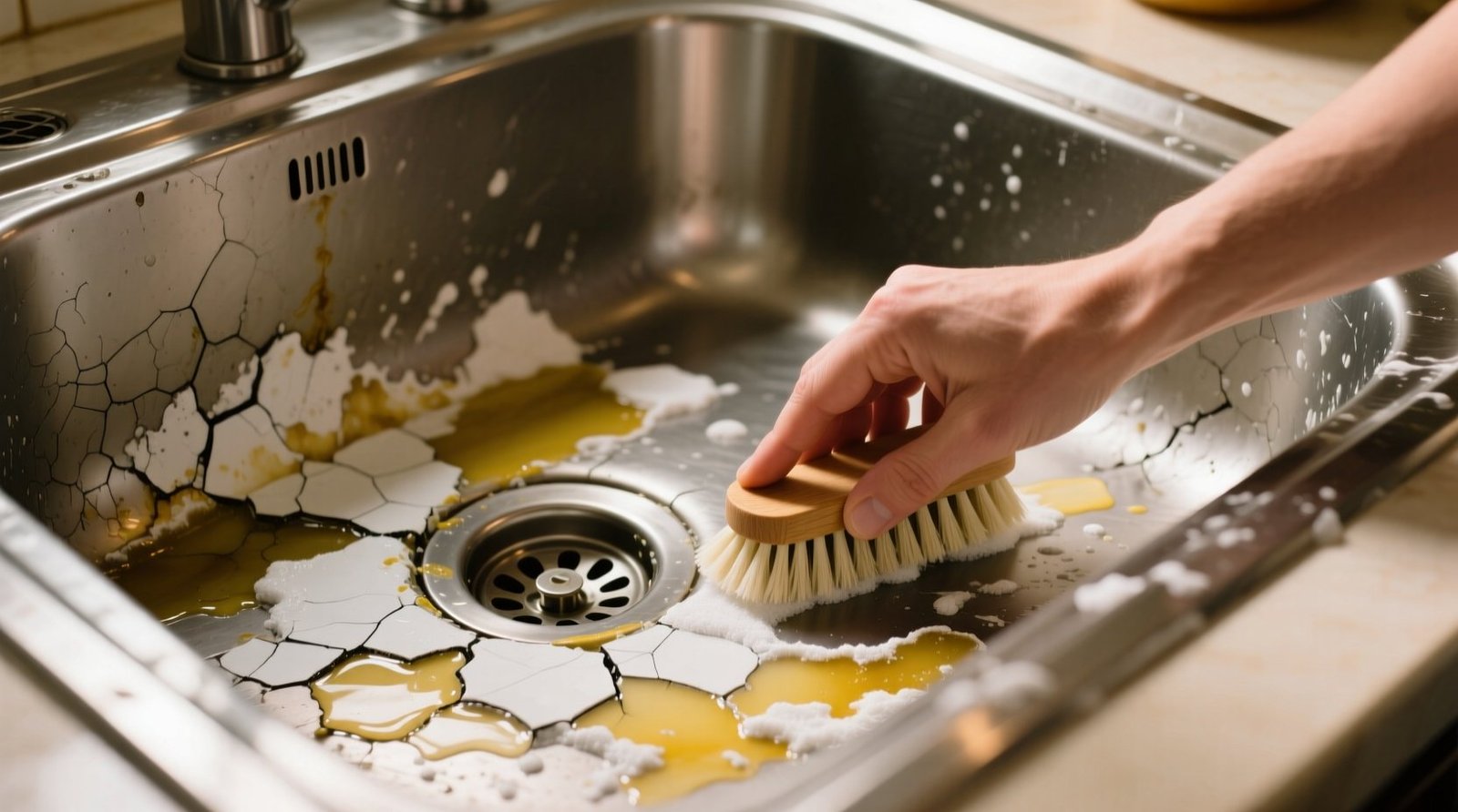 How to clean the worst hard water stains from your sink.jpg