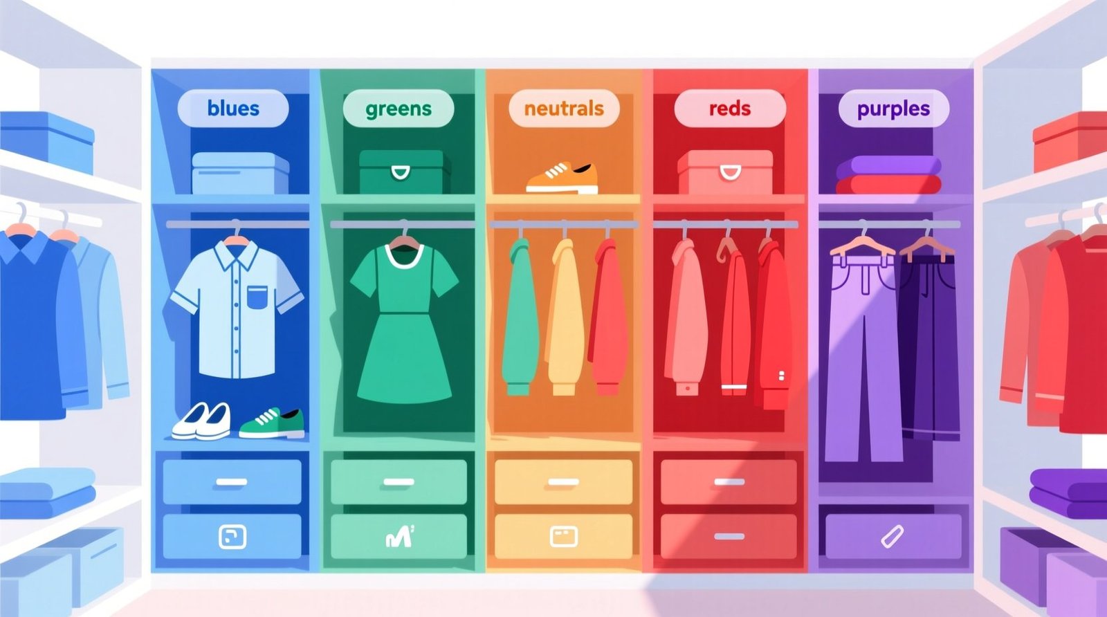 How to color code a closet a textile safe space optimized system.jpg