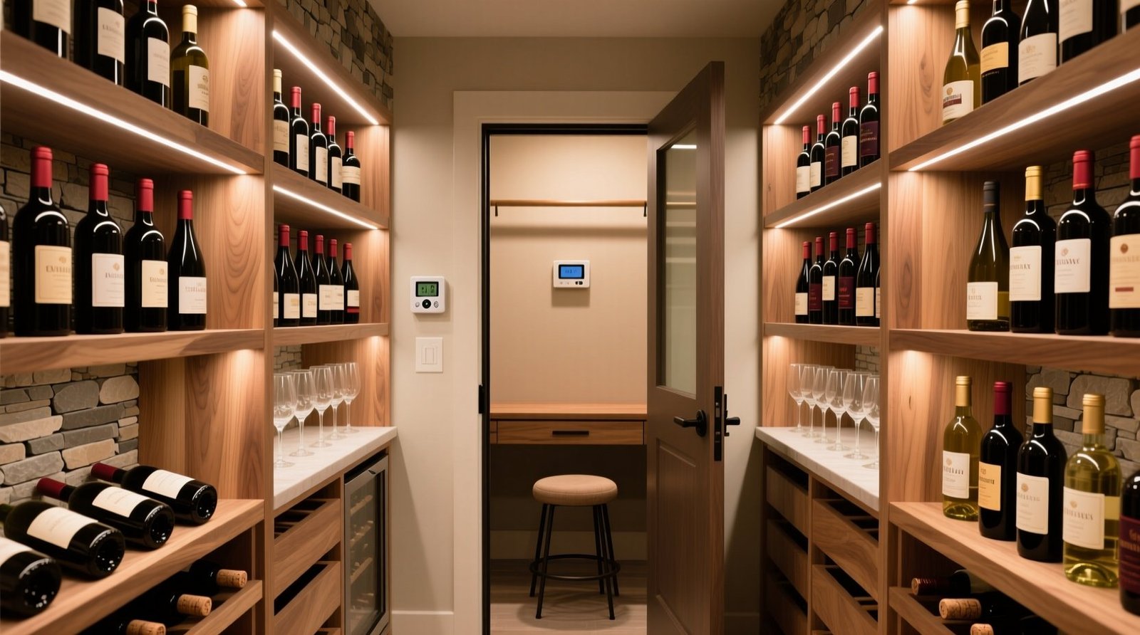 How to convert your extra closet into a mini wine cellar.jpg