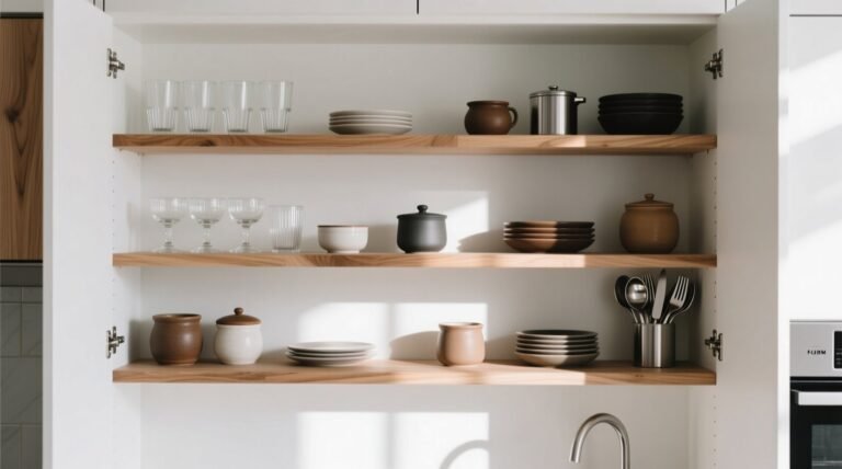 How to declutter kitchen cabinets science backed spatial mapping storage physics.jpg