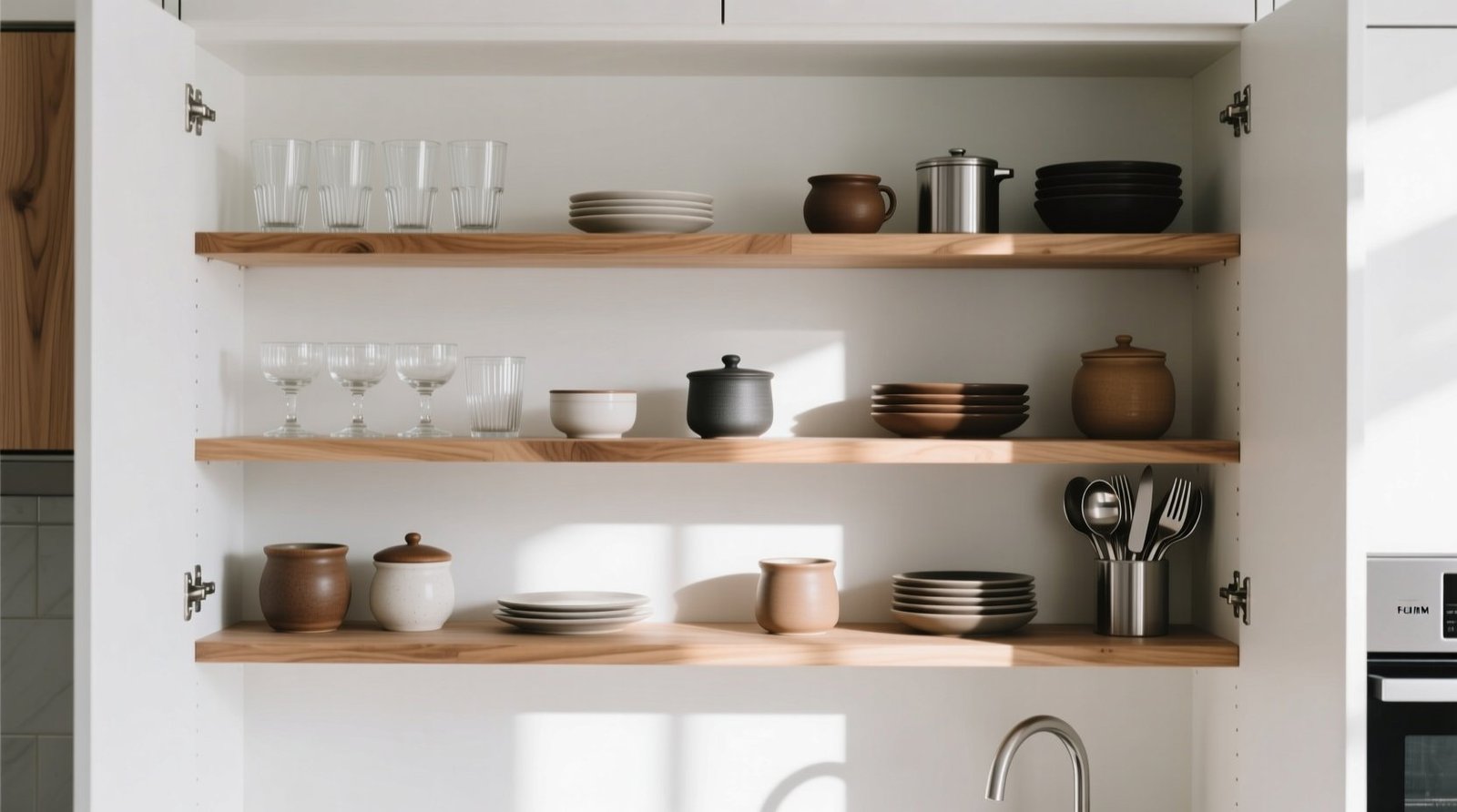 How to declutter kitchen cabinets science backed spatial mapping storage physics.jpg