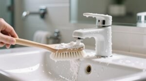 How to deep clean your porcelain fixtures with baking soda and vinegar safely.jpg