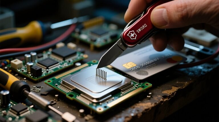 How to fix bent cpu pins with a swiss army knife and credit card.jpg