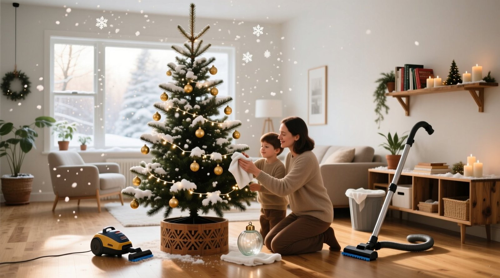 How to keep your home clean with a real christmas tree.jpg