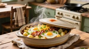 How to make a breakfast casserole overnight in the slow cooker.jpg