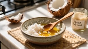 How to make coconut scrub safe effective surface safe recipes.jpg