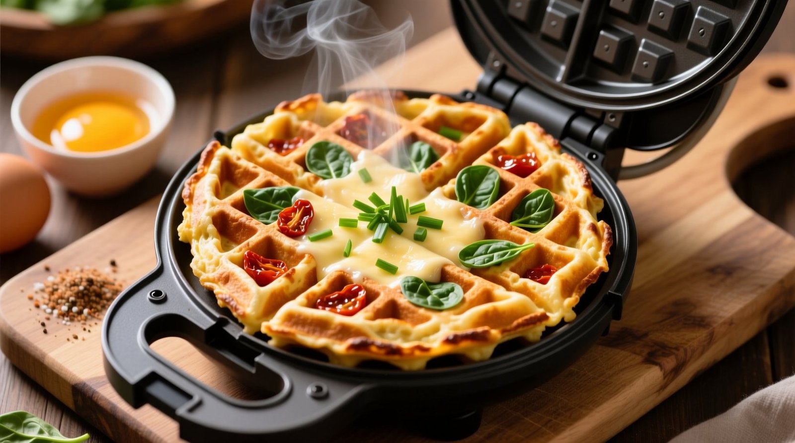 How to Make Fluffy Quick Frittatas in a Waffle Iron (Science-Backed)