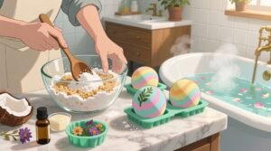 How to make homemade bath bombs eco safe skin safe waste reduced.jpg