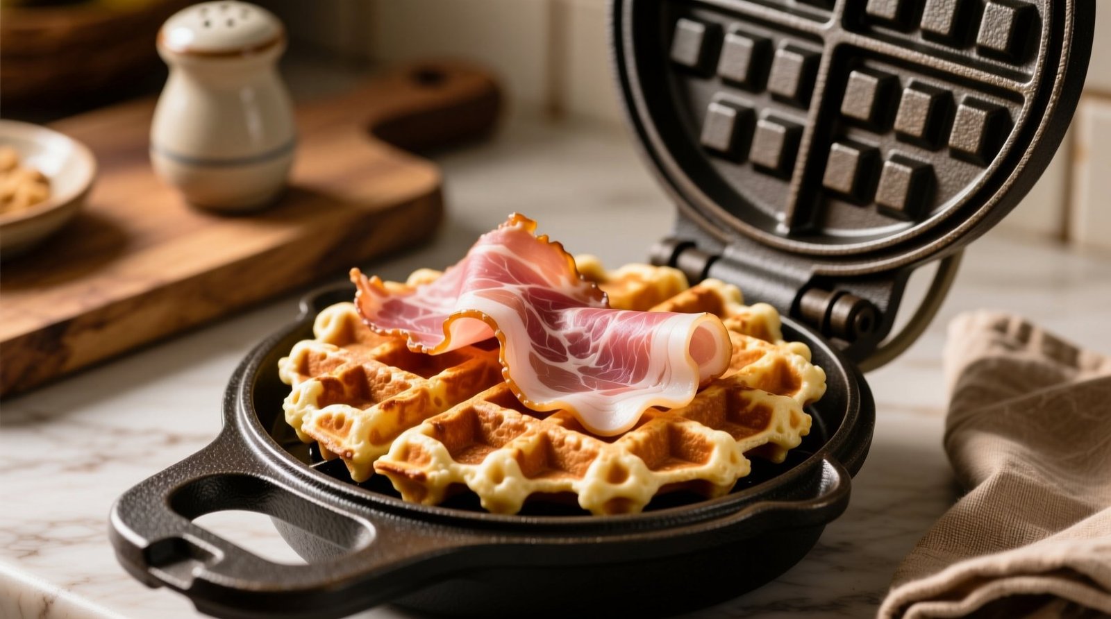 How to make prosciutto crisps in your waffle maker science backed.jpg