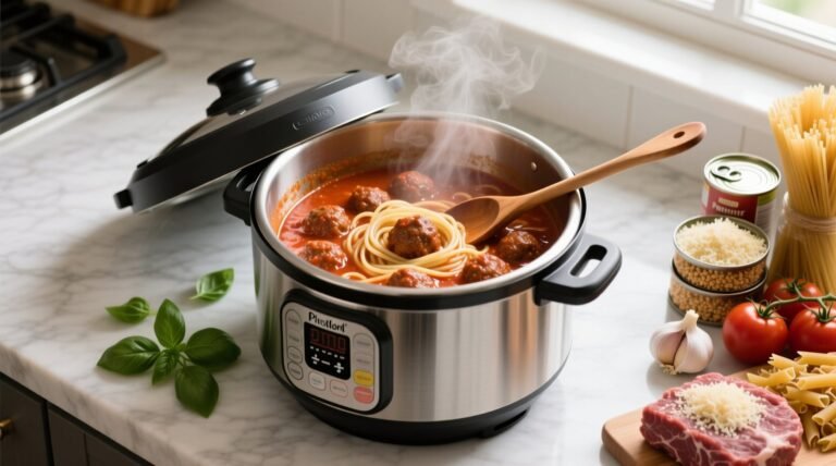 How to make spaghetti and meatballs in your instant pot.jpg