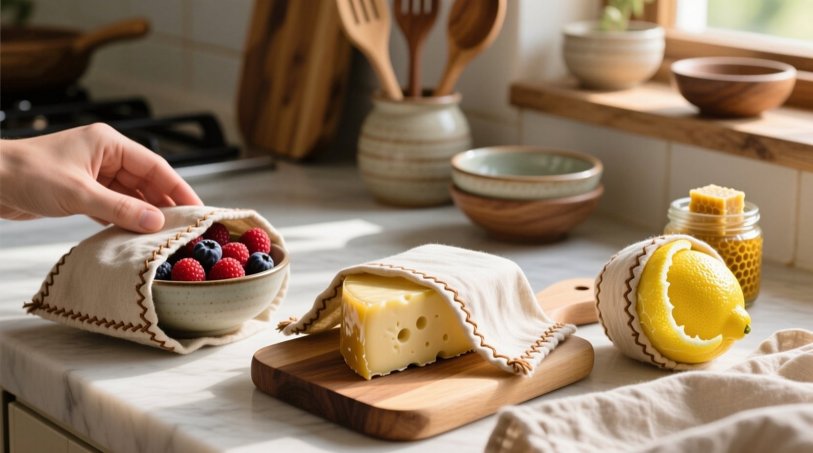 How to make your own reusable food wraps with beeswax.jpg