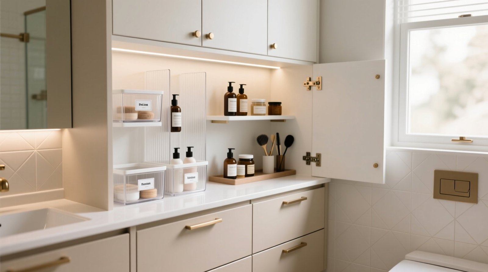 How to organize bathroom cabinets a textile safe space optimized system.jpg