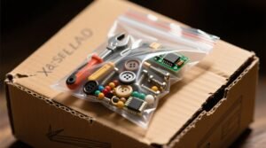 How to organize tiny items with a plastic bag and cardboard box.jpg