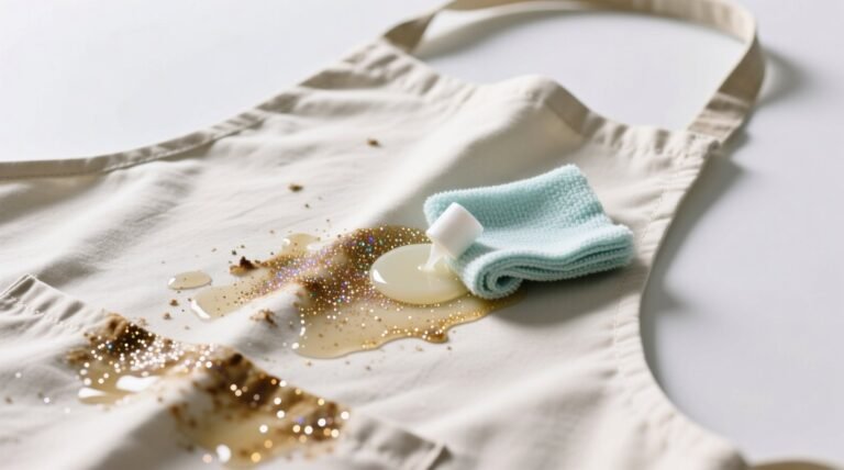 How to remove dried glitter glue from craft aprons.jpg