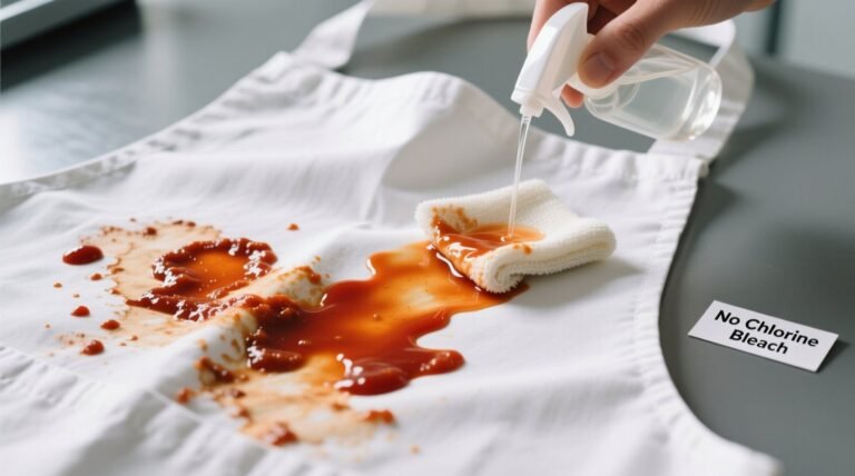 How to remove dried hot sauce stains from white aprons.jpg