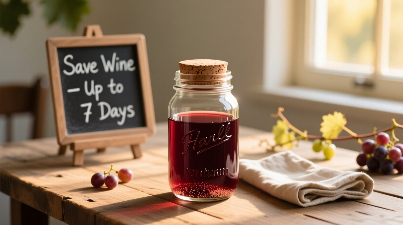 How to Save Leftover Wine for Up to a Week in a Jar