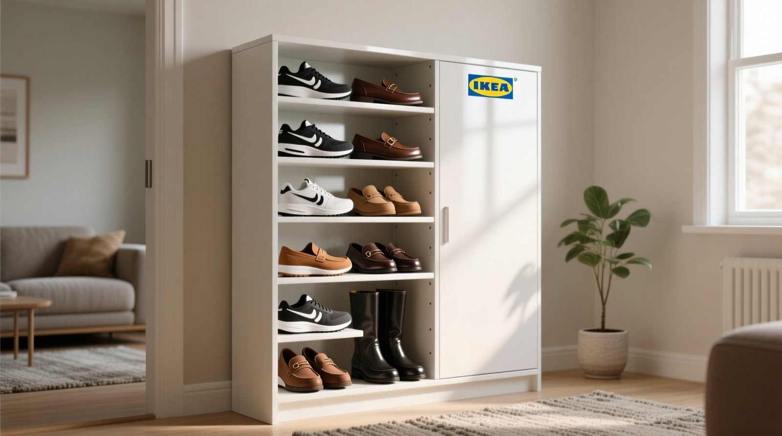 How to stack your shoes vertically with an ikea end unit.jpg