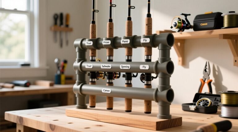 How to store multiple fishing rods with a diy pvc organizer.jpg